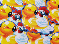 Chicken in a Duck Ring Pool Toy Sticker