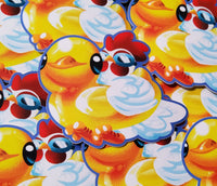 Chicken in a Duck Ring Pool Toy Sticker