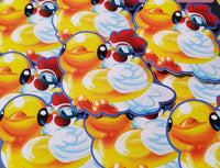 Chicken in a Duck Ring Pool Toy Sticker