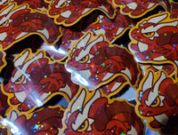 Chibi Comet the Red Fire Dragon All Grown Up Sticker