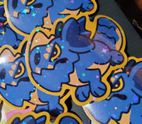 Chibi Nova the Blue Storm Dragon All Grown Up Sticker