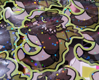 Chibi Eclipse the Black Swamp Dragon All Grown Up Sticker