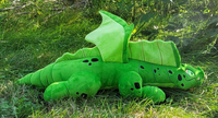 Terra, 40 Inch Green Forest Dragon Plush