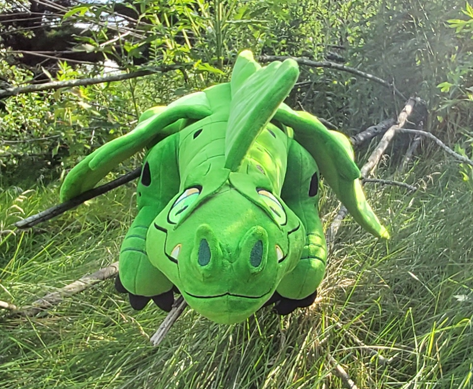 Terra, 40 Inch Green Forest Dragon Plush| Lairbrew