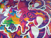 Lisa Frank Inspired Tiamat Holo Hearts Sticker
