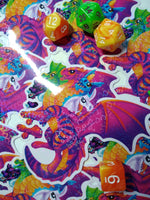 Lisa Frank Inspired Tiamat Holo Hearts Sticker