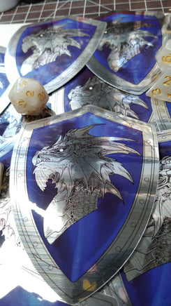 Holy Symbol of Bahamut Silver Sticker