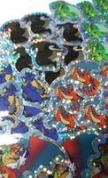 Chromatic Dragon Mini Sticker Set - Holographic - Tiamat White Black Green Blue Red - Dungeons & Dragons Inspired - Tiny Cartoon