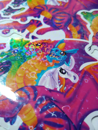Lisa Frank Inspired Tiamat Holo Hearts Sticker