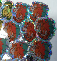Metallic Dragons and Bahamut Mini Holographic Sticker Set