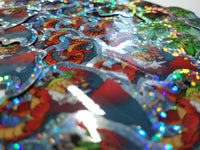 Chromatic Dragon Mini Sticker Set - Holographic - Tiamat White Black Green Blue Red - Dungeons & Dragons Inspired - Tiny Cartoon