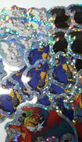 Chromatic Dragon Mini Sticker Set - Holographic - Tiamat White Black Green Blue Red - Dungeons & Dragons Inspired - Tiny Cartoon
