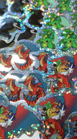 Chromatic Dragon Mini Sticker Set - Holographic - Tiamat White Black Green Blue Red - Dungeons & Dragons Inspired - Tiny Cartoon