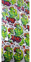 "I like my girls tusky" Orc Holographic Hearts Sticker