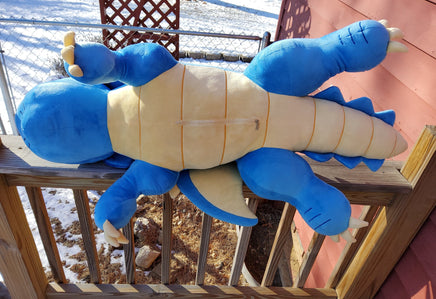 Giant 40" Blue Wyrmling Plush - UNSTUFFED