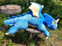 Giant 40" Blue Wyrmling Plush - UNSTUFFED