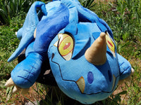 Giant 40" Blue Wyrmling Plush - UNSTUFFED