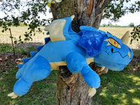 Giant 40" Blue Wyrmling Plush - UNSTUFFED