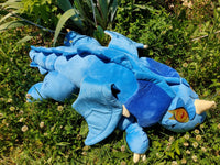 Giant 40" Blue Wyrmling Plush - UNSTUFFED