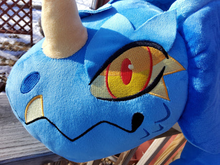 Giant 40" Blue Wyrmling Plush - UNSTUFFED