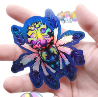 Typhochlaena seladonia holographic sticker - Brazilian jewel tarantula - Spider arachnid invertebrate new world T. seladonia holo rainbow