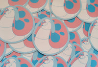 Blump the Tsuchinoko Trans Pride Sticker - Fat Adorable Cute Snake - Transgender Reptile Herp Hognose Subtle - Cryptid Yokai Tsuchinoko Real