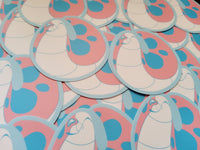 Blump the Tsuchinoko Trans Pride Sticker - Fat Adorable Cute Snake - Transgender Reptile Herp Hognose Subtle - Cryptid Yokai Tsuchinoko Real