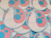 Blump the Tsuchinoko Trans Pride Sticker - Fat Adorable Cute Snake - Transgender Reptile Herp Hognose Subtle - Cryptid Yokai Tsuchinoko Real