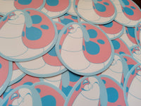 Blump the Tsuchinoko Trans Pride Sticker - Fat Adorable Cute Snake - Transgender Reptile Herp Hognose Subtle - Cryptid Yokai Tsuchinoko Real