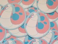 Blump the Tsuchinoko Trans Pride Sticker - Fat Adorable Cute Snake - Transgender Reptile Herp Hognose Subtle - Cryptid Yokai Tsuchinoko Real