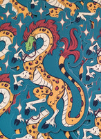 Heraldic Questing Beast - Mythological Fantasy Creature - Snake Leopard Giraffe Chimera Hybrid Hooves Viper Arthurian Quest Cryptid Crest