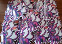 Displacer Beast Holo Hearts Vinyl Sticker - Lisa Something + Dungeons and Dragons Inspired - 4 inches Holographic Sparkly Decorate Notebooks
