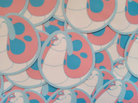 Blump the Tsuchinoko Trans Pride Sticker - Fat Adorable Cute Snake - Transgender Reptile Herp Hognose Subtle - Cryptid Yokai Tsuchinoko Real