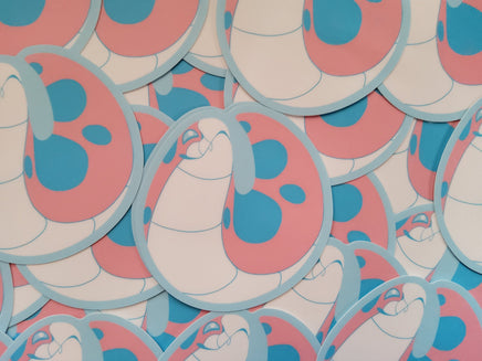Blump the Tsuchinoko Trans Pride Sticker - Fat Adorable Cute Snake - Transgender Reptile Herp Hognose Subtle - Cryptid Yokai Tsuchinoko Real