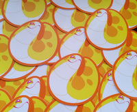 Blump the Tsuchinoko in Yellow Sticker - Fat Adorable Cute Snake - Reptile Herp Hognose Albino - Cryptid Yokai Tsuchinoko Real