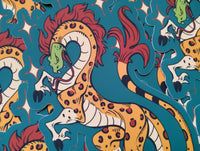 Heraldic Questing Beast - Mythological Fantasy Creature - Snake Leopard Giraffe Chimera Hybrid Hooves Viper Arthurian Quest Cryptid Crest