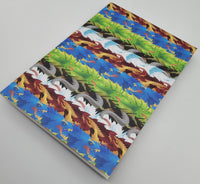 Sticker Book - Chromatic dragon repeating pattern 20 sheets - Red blue green black white - Reusable paper - Sticker hoarder collection