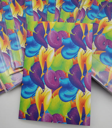Sticker Book - Fat worm on a string repeating pattern 20 sheets - Squirmle magic worm pink purple blue green yellow - Sticker collection