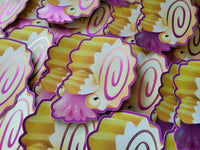 Nautilus Fish Cake Sticker - Ordovician Japanese Cuisine - Cute Food Octopus Cephalopod Naruto Squid Fossil Extinct Animal Kawaii Ramen