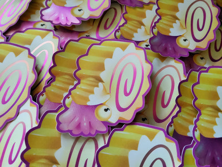 Nautilus Fish Cake Sticker - Ordovician Japanese Cuisine - Cute Food Octopus Cephalopod Naruto Squid Fossil Extinct Animal Kawaii Ramen
