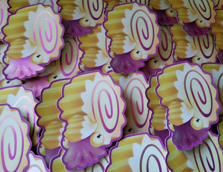 Nautilus Fish Cake Sticker - Ordovician Japanese Cuisine - Cute Food Octopus Cephalopod Naruto Squid Fossil Extinct Animal Kawaii Ramen