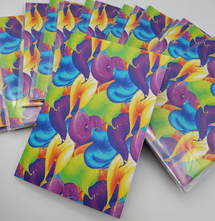 Sticker Book - Fat worm on a string repeating pattern 20 sheets - Squirmle magic worm pink purple blue green yellow - Sticker collection