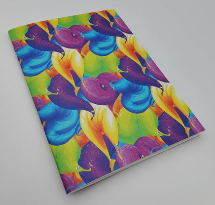Sticker Book - Fat worm on a string repeating pattern 20 sheets - Squirmle magic worm pink purple blue green yellow - Sticker collection