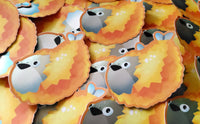 Sacabambaspis Tempura Sticker - Ordovician Japanese Cuisine - Cute Food Shrimp Jawless Fish Fossil Extinct Animal Kawaii Gondwana Fried