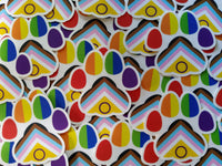 Pride Paw Transparent Sticker 3 inch Progress Flag