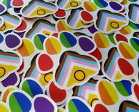 Pride Paw Transparent Sticker 3 inch Progress Flag
