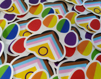 Pride Paw Transparent Sticker 3 inch Progress Flag