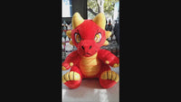 RED Kobold Plush - IN STOCK - Dungeons & Dragons Inspired Stuffed Animal ttrpg Furry Plush Toy - Red and Yellow Soft Scaly Monster Anthro