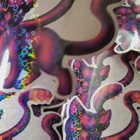 Displacer Beast Holo Hearts Vinyl Sticker - Lisa Something + Dungeons and Dragons Inspired - 4 inches Holographic Sparkly Decorate Notebooks