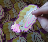 Nautilus Fish Cake Sticker - Ordovician Japanese Cuisine - Cute Food Octopus Cephalopod Naruto Squid Fossil Extinct Animal Kawaii Ramen